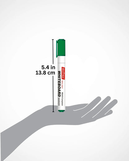 Regular Whiteboard Marker (Cap with a Clip), (10 pcs), Vibrant Colour, Eco-Friendly, Easy to Wipe