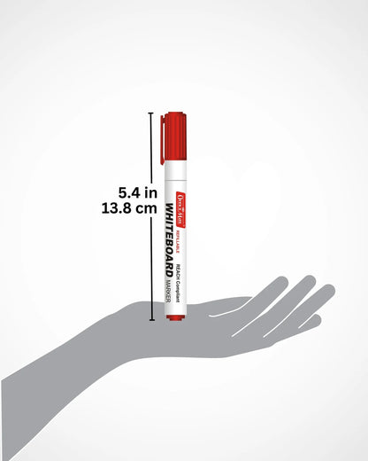 Regular Whiteboard Marker (Cap with a Clip), (10 pcs), Vibrant Colour, Eco-Friendly, Easy to Wipe