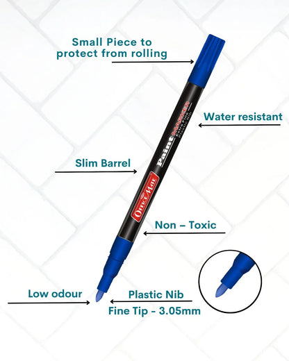 Fine Tip Paint Markers (10pcs), Vibrant Colours, Non-Toxic, Multi Surface Usage