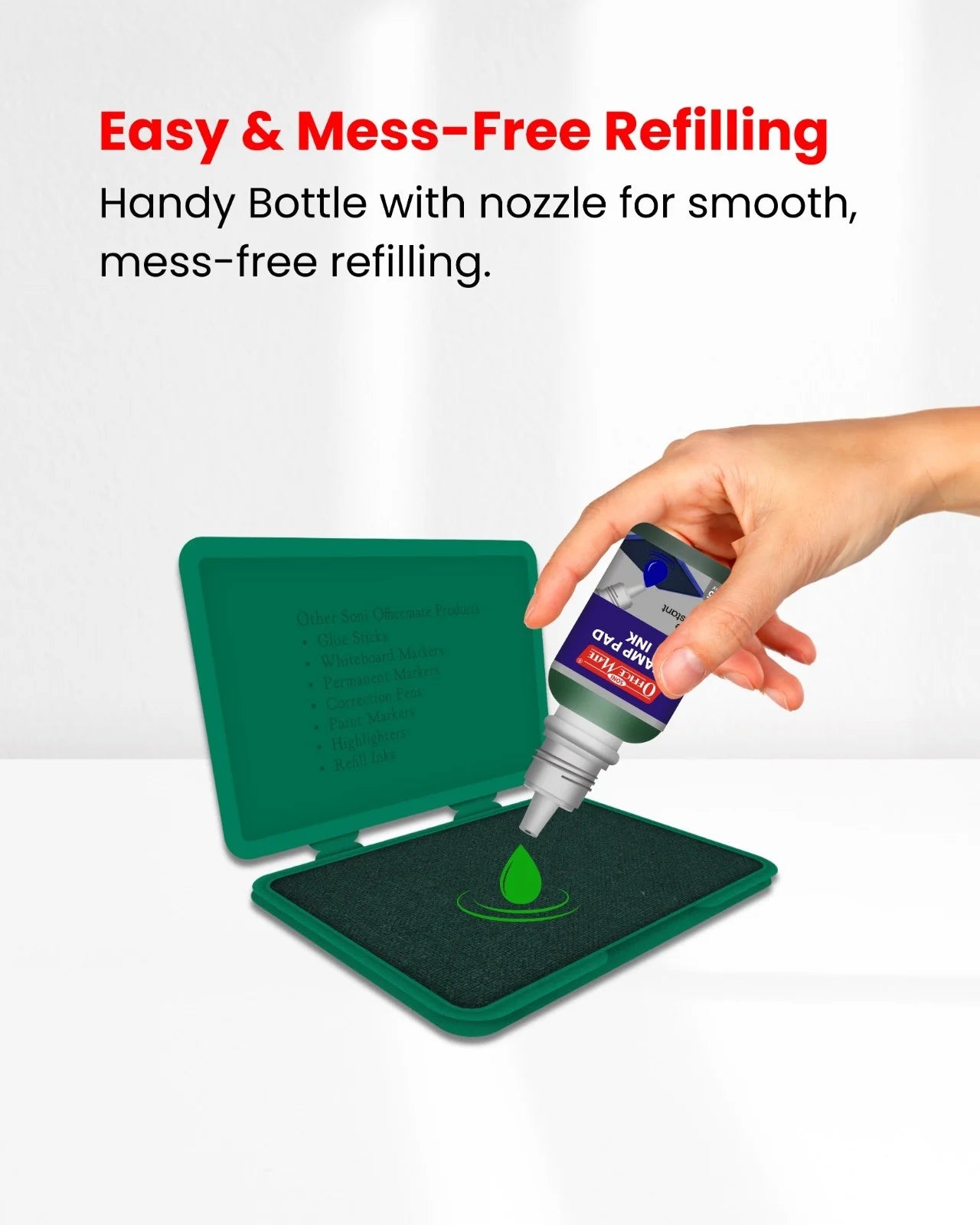 Stamp Pad Refill Ink – 15 ml, Long-Lasting Impressions, Quick-Drying Ink for Any Project