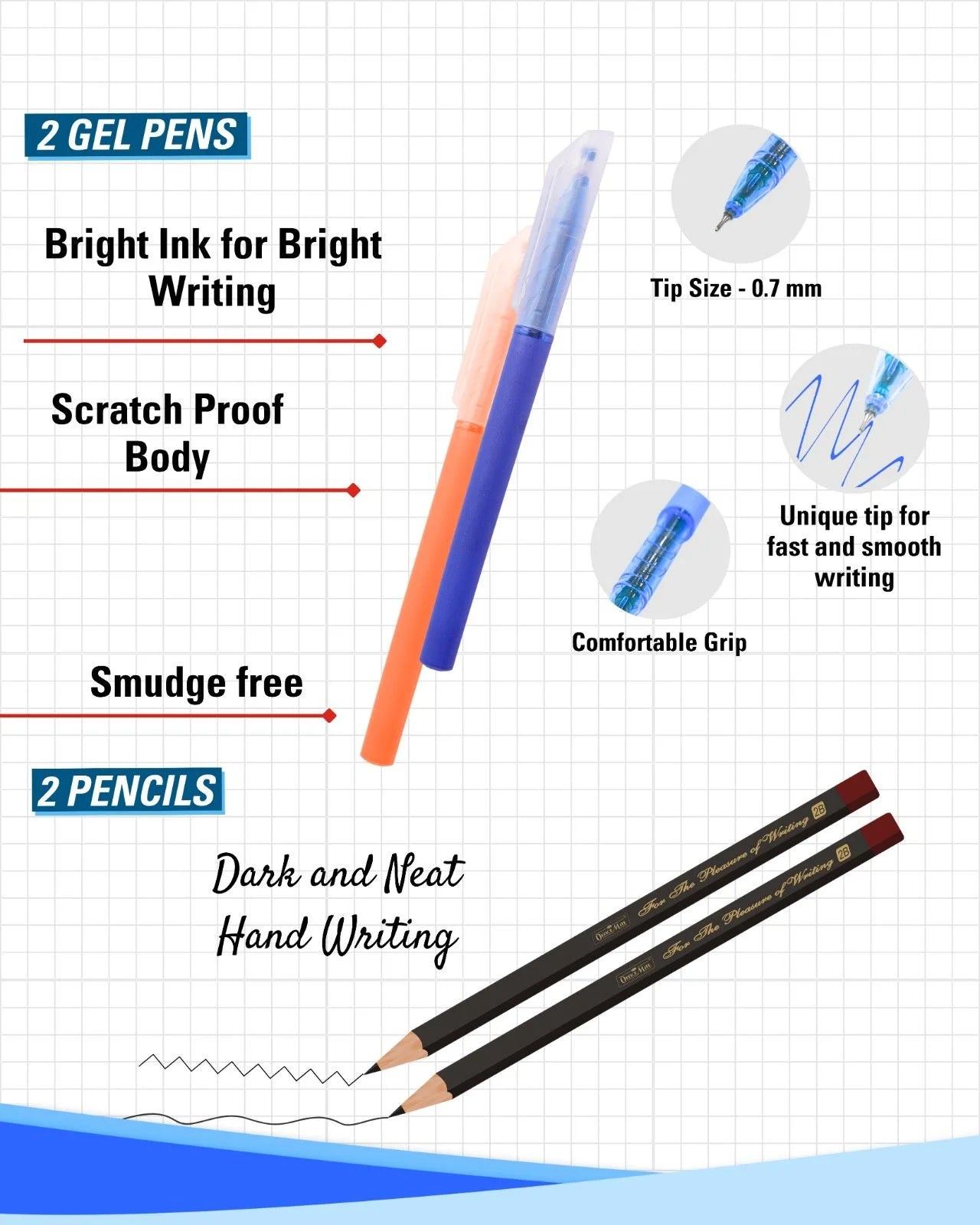Topper Exam Kit, All-in-One for Exam Success, Durable Board & Writing Tools