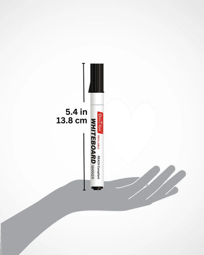 Regular Whiteboard Marker (Anti-Roll Cap) (10 pcs), Vibrant Colour, Eco-Friendly, Easy to Wipe