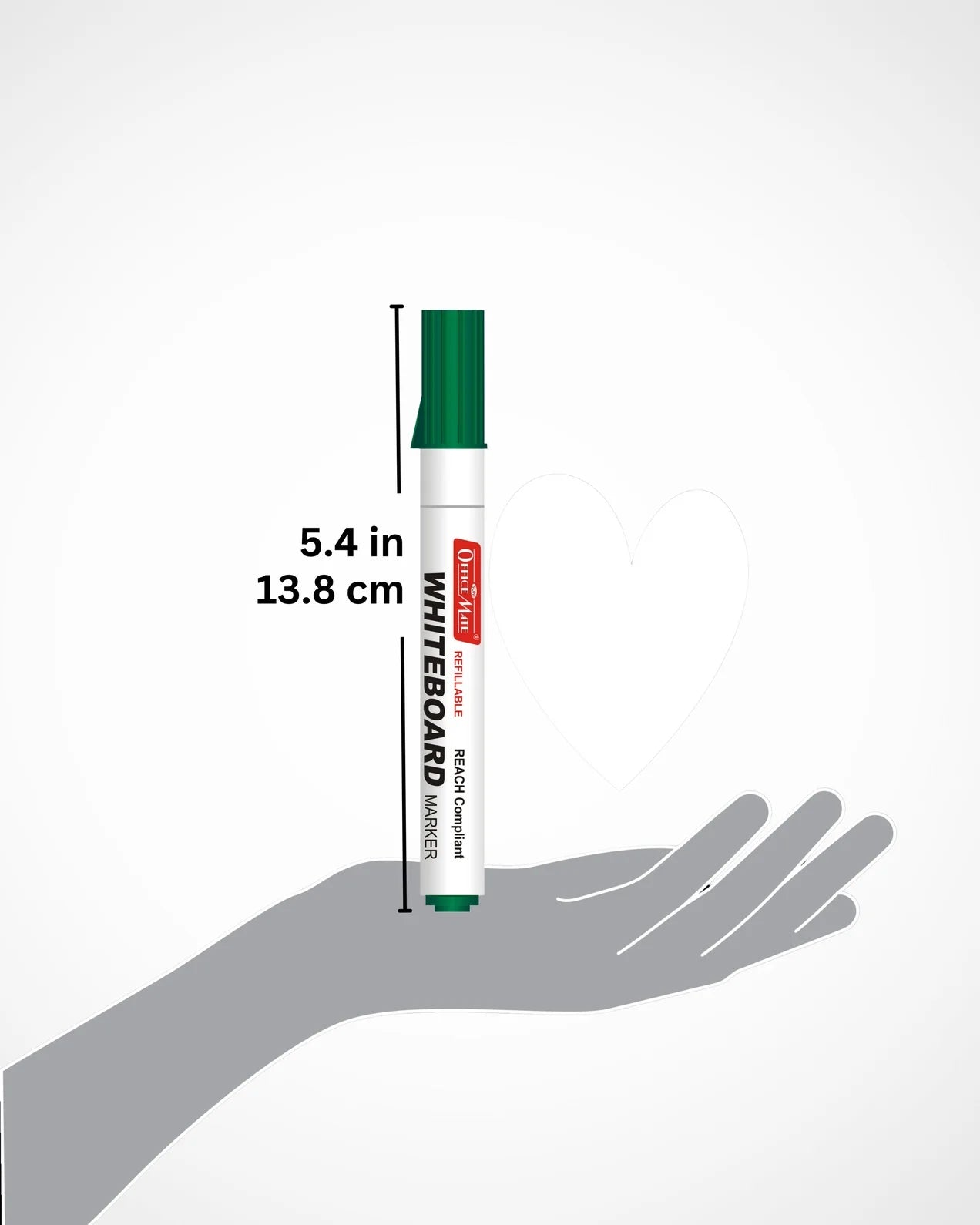 Regular Whiteboard Marker (Anti-Roll Cap) (10 pcs), Vibrant Colour, Eco-Friendly, Easy to Wipe