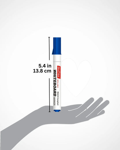 Regular Whiteboard Marker (Anti-Roll Cap) (10 pcs), Vibrant Colour, Eco-Friendly, Easy to Wipe