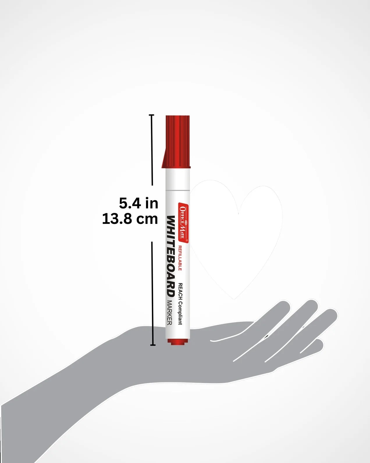 Regular Whiteboard Marker (Anti-Roll Cap) (10 pcs), Vibrant Colour, Eco-Friendly, Easy to Wipe