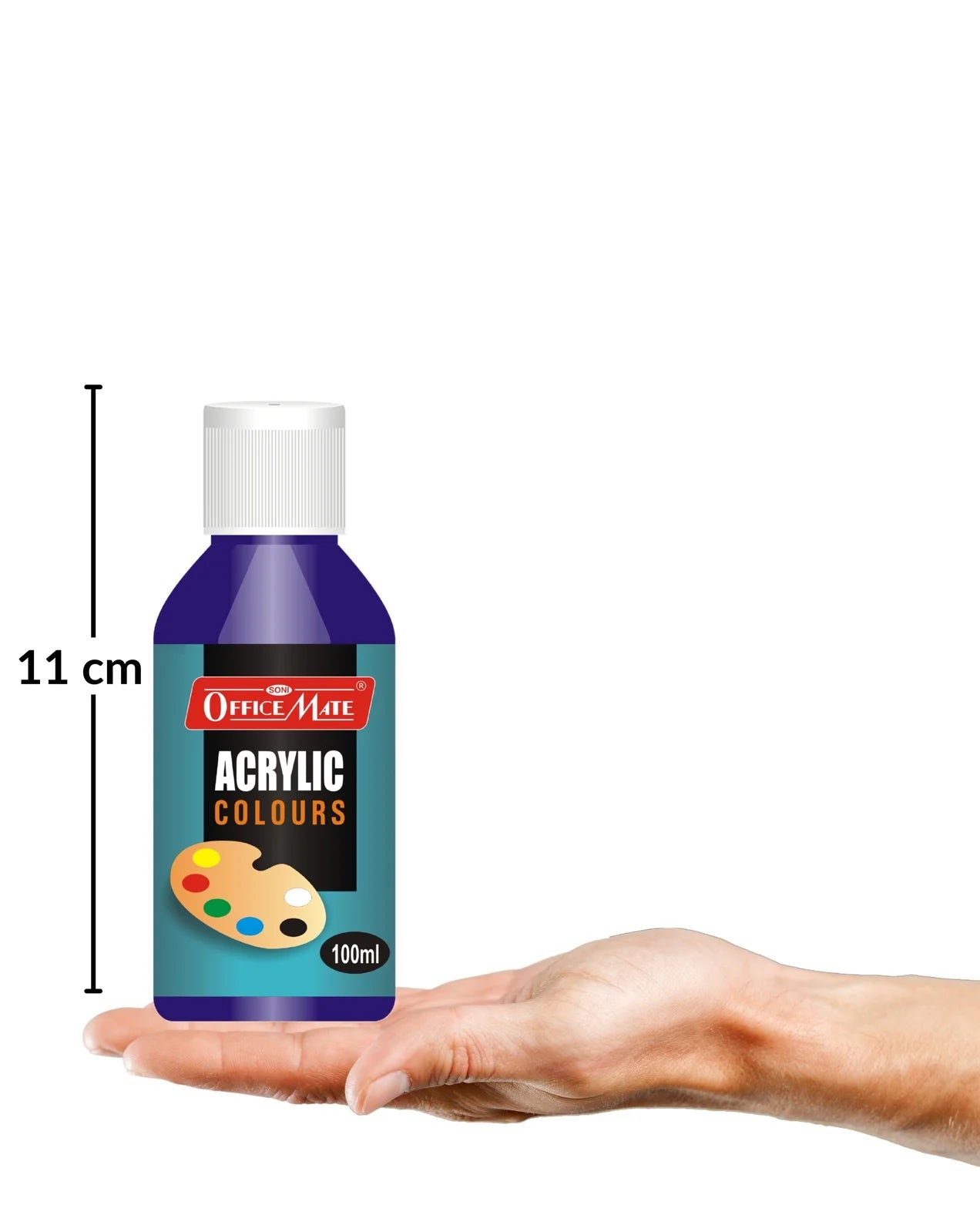 Acrylic Paint Colors (100ml) – Pack of 6, Vibrant Colours, Fast Drying