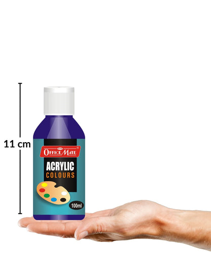 Acrylic Paint Colors (100ml) – Pack of 6, Vibrant Colours, Fast Drying