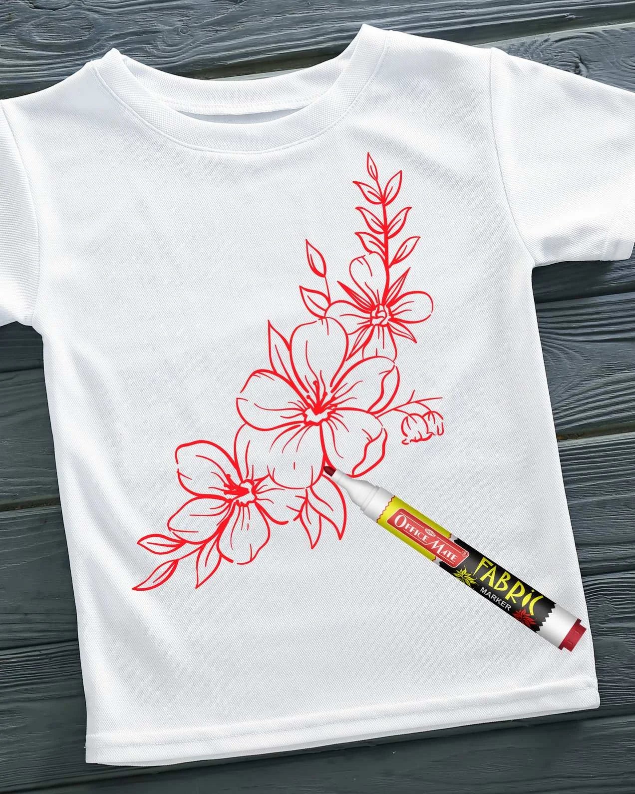 Fabric Markers (10pcs) – DIY Marker, Wash Resistant, Vivid Colours, Works On All Fabric Surfaces