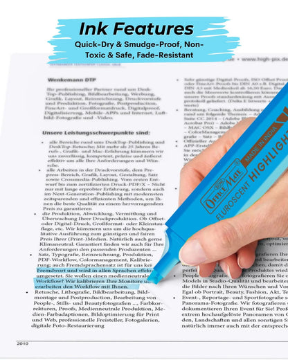 Fluorescent Highlighters (10pcs) – Vibrant Colors, Smooth Flow, 3x Longer Lasting