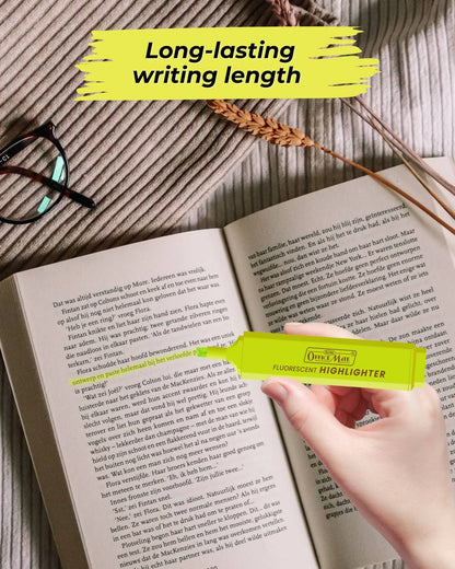 Fluorescent Highlighters (10pcs) – Vibrant Colors, Smooth Flow, 3x Longer Lasting