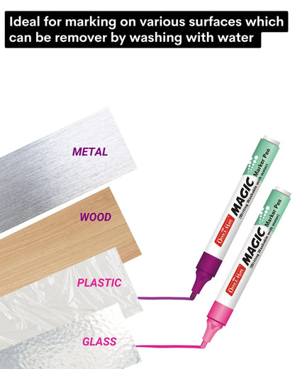Magic Marker Pen (4pcs), Water-Washable, Bright Colours, Eco-Friendly