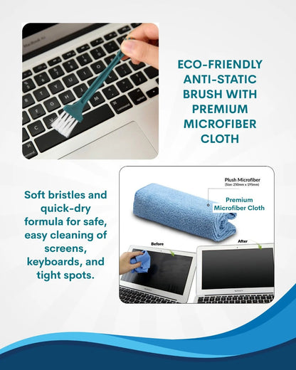 Multipurpose Mobile/Laptop/Glass Screen Cleaning Kit, Quick & Easy Cleaning for All Glass Surfaces, Non-Toxic