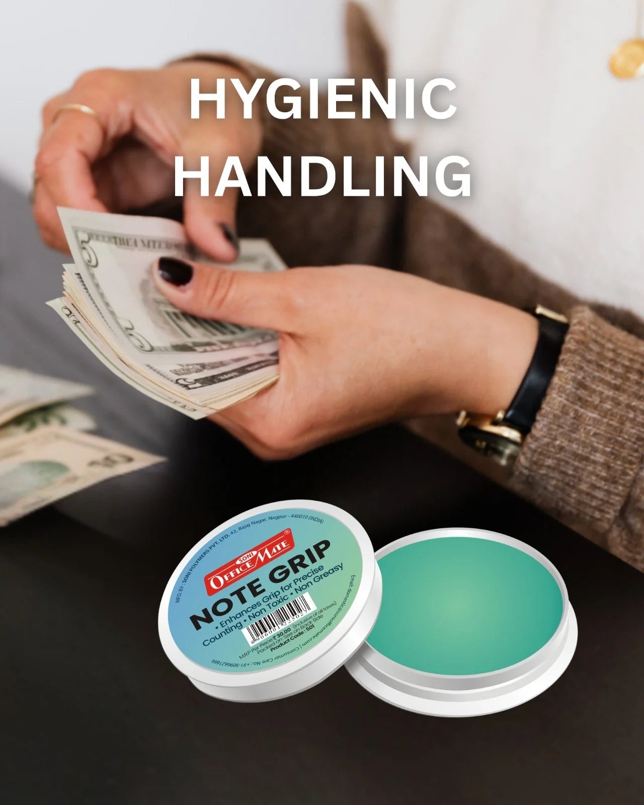 Note Grip (10g) – Pack of 2, Long-Lasting Hold, Non-Toxic, Residue-Free