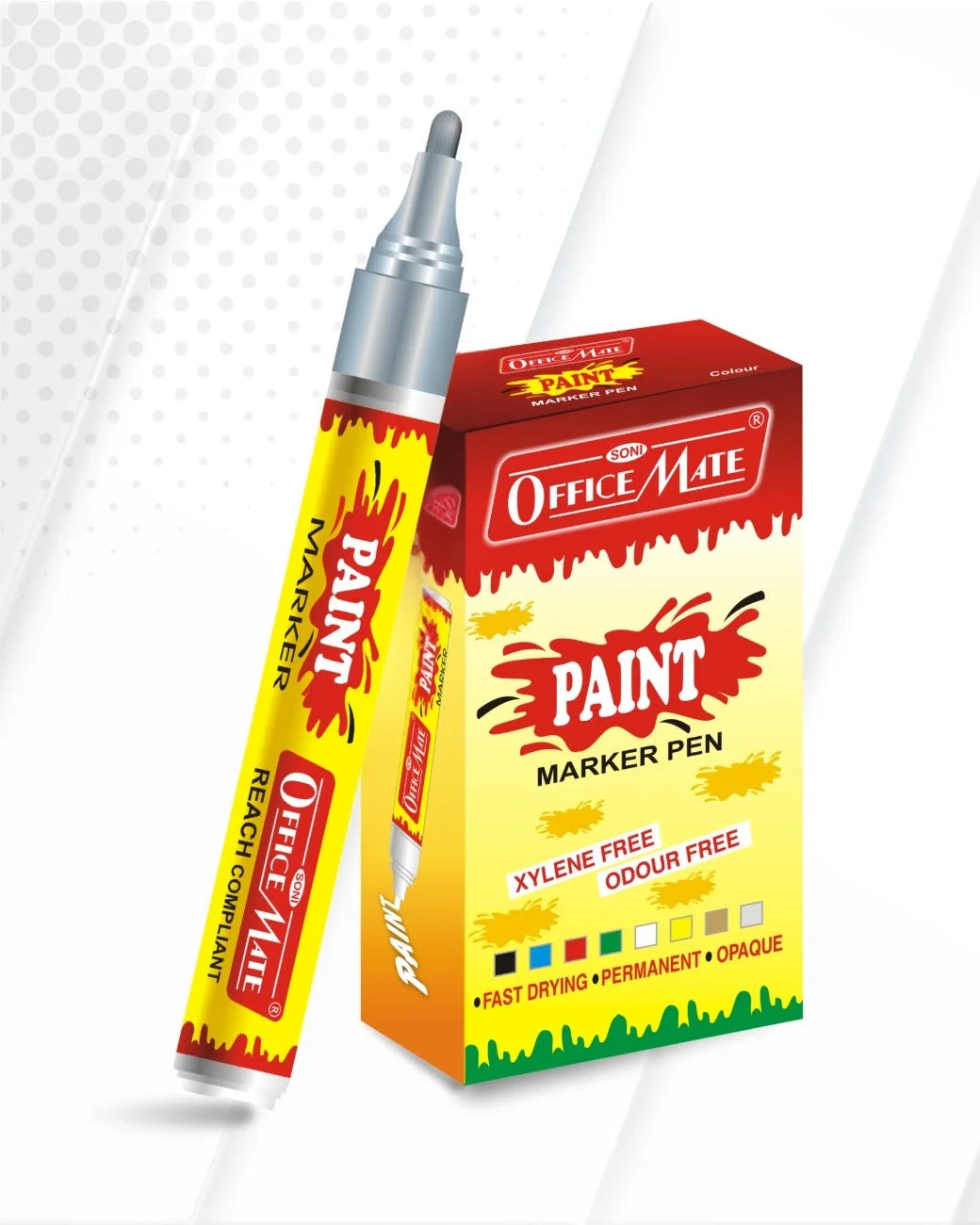 Paint Marker Regular Colors (10pcs) - Vibrant Colours, Non-Toxic, Multi surface usage