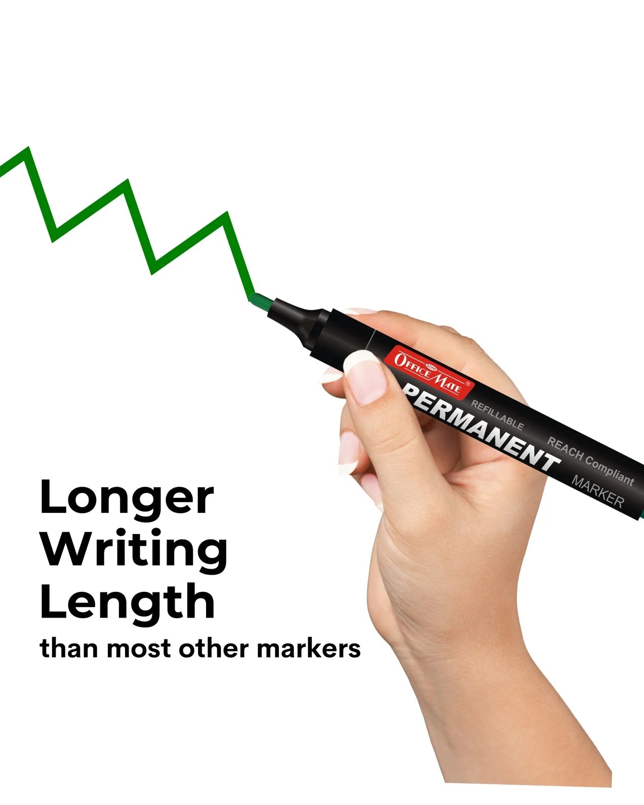 Regular Permanent Markers (Cap with a Clip), Assorted Colour (4 pcs), Versatile Use, Quick-Drying, Multi-Surface Markers