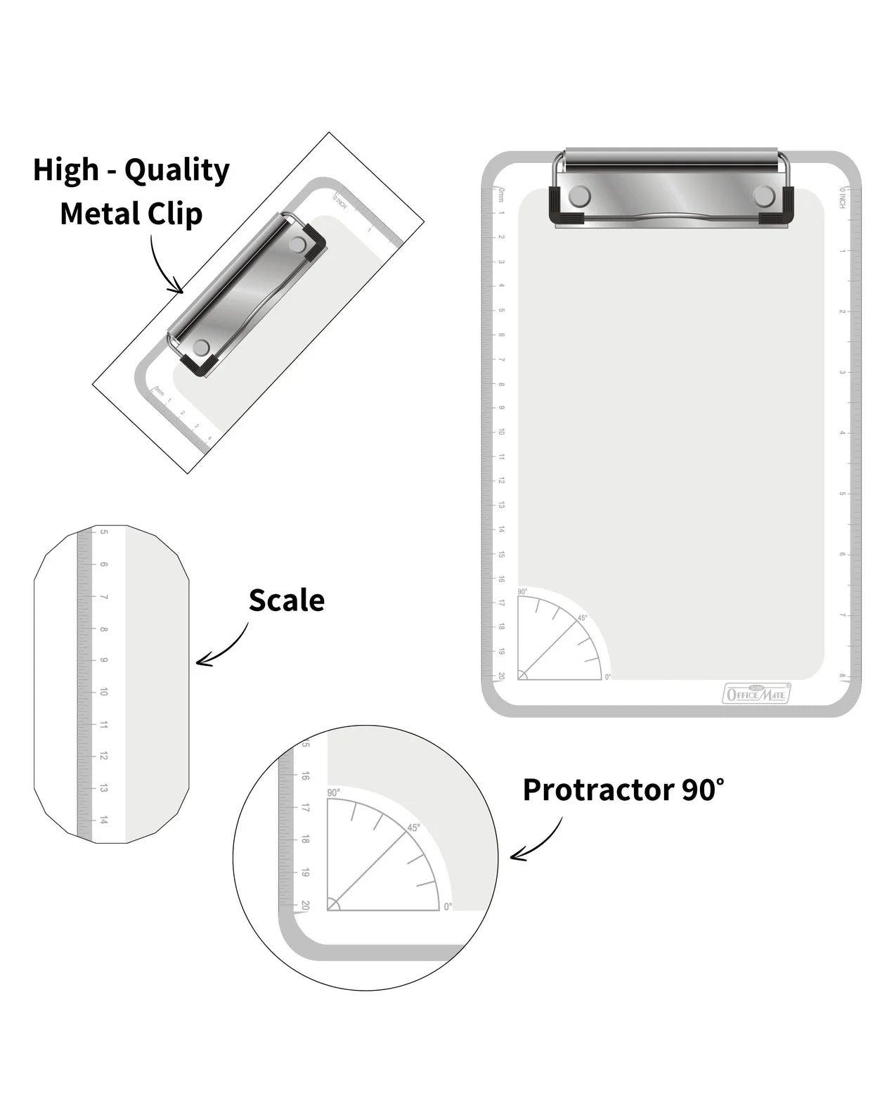 Small Exam Board (1pcs), Ideal for school, office