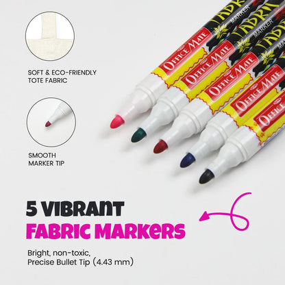 DIY Tote Bag Kit, DIY Art & Craft Kit for Kids, Students & Adults, Safe, Washable & Fun for Home, School, or Gifting