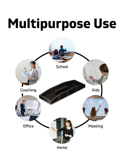 Whiteboard Duster with 2 Marker Slots (Without Markers), Ultimate Convenience, Multipurpose