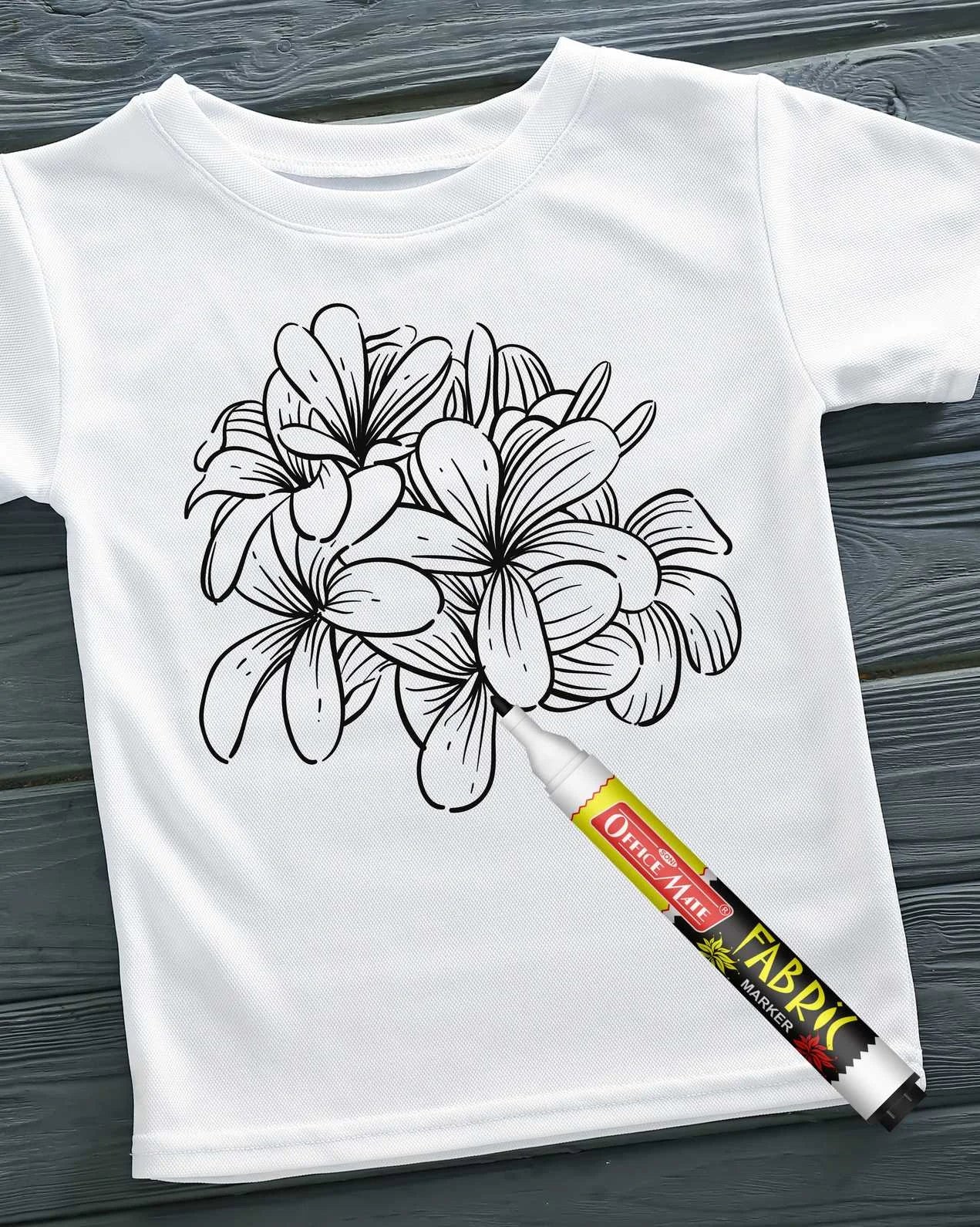 Fabric Markers (10pcs) – DIY Marker, Wash Resistant, Vivid Colours, Works On All Fabric Surfaces