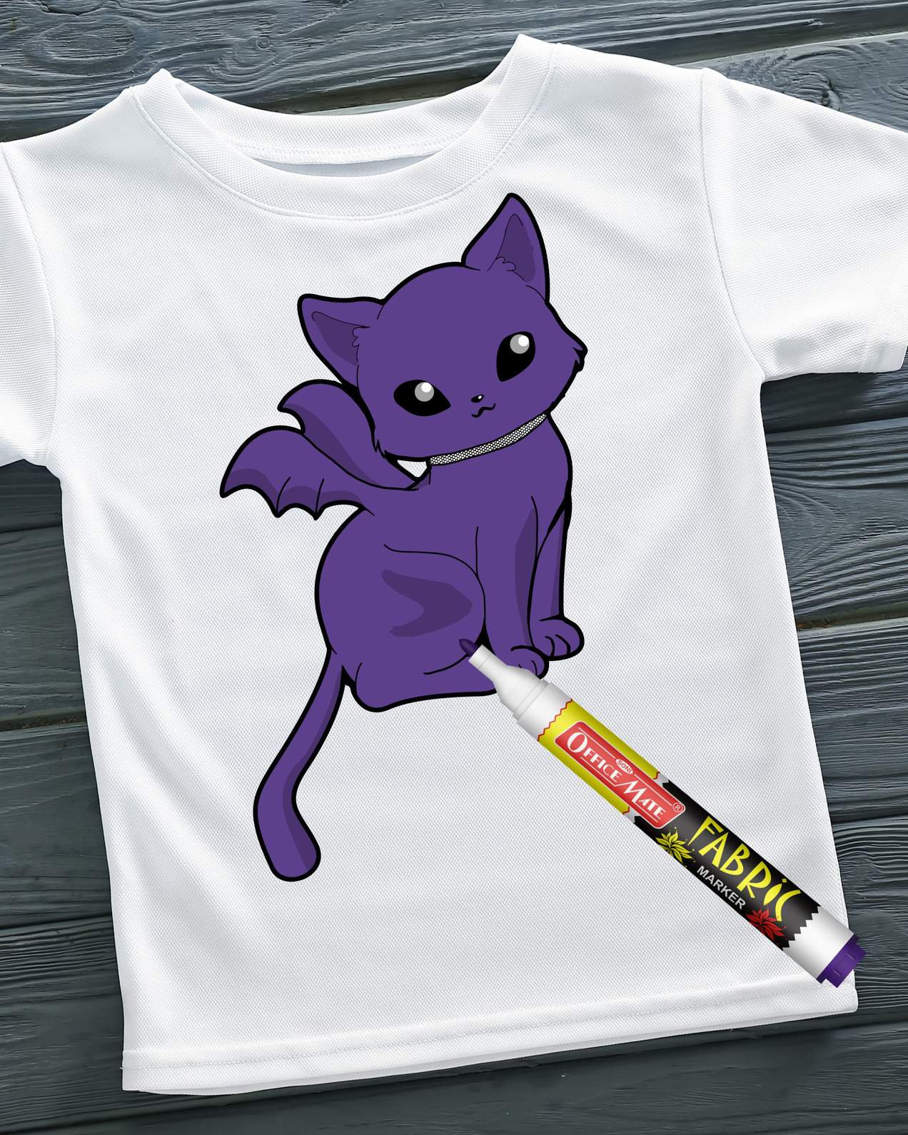 Fabric Markers (10pcs) – DIY Marker, Wash Resistant, Vivid Colours, Works On All Fabric Surfaces