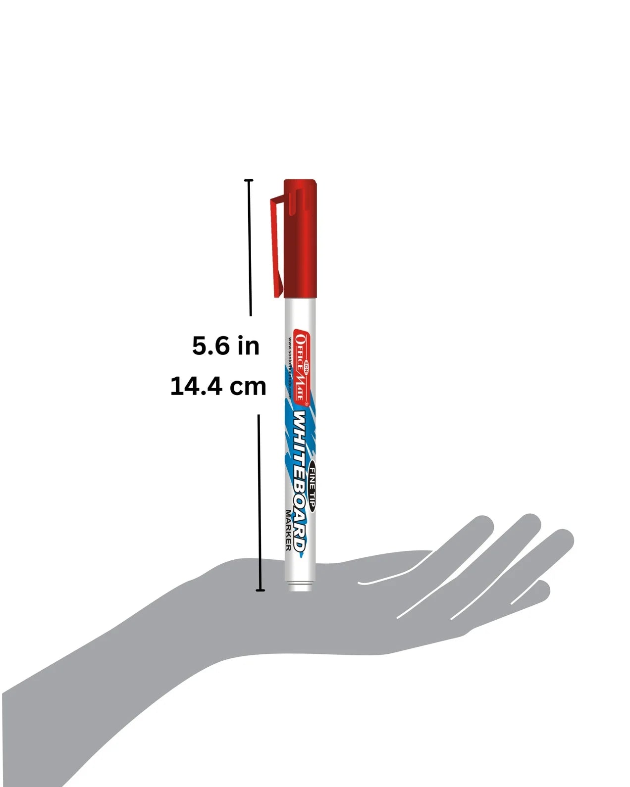 Fine Tip Whiteboard Marker (10 pcs), Extra Precision, Bright Colours, Easy Wipe