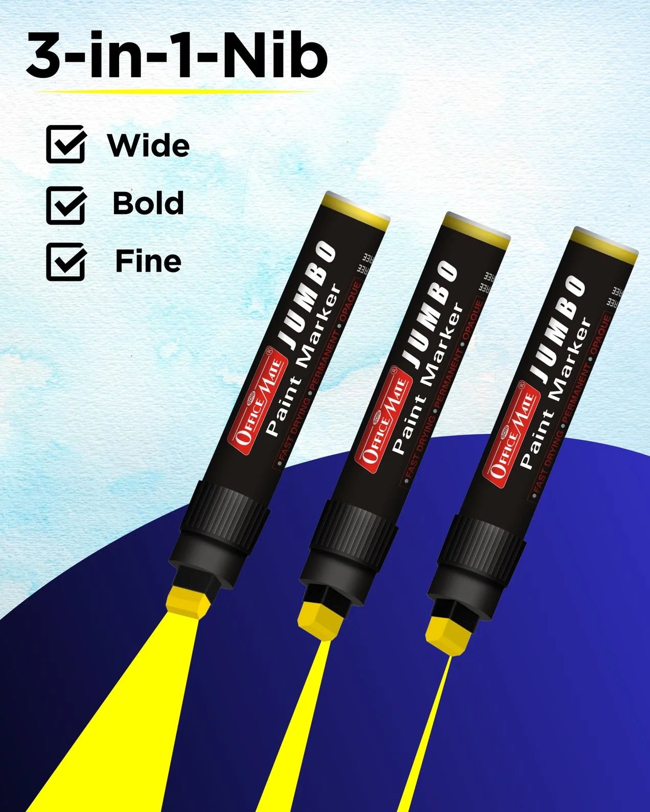 Jumbo Paint Marker (1pcs) – Wide Tip, Non-Toxic, Multi Surface Usage