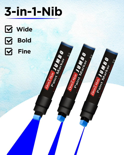 Jumbo Paint Markers (6pcs) – Wide Tip, Non-Toxic, Multi Surface Usage