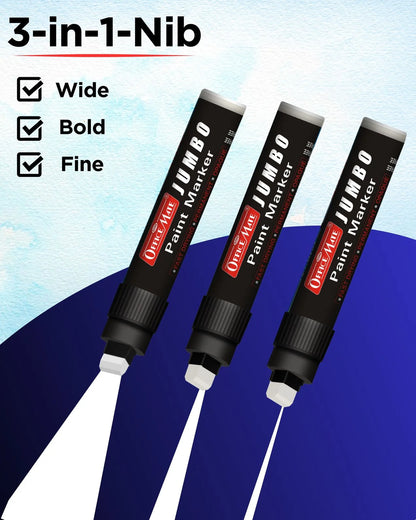 Jumbo Paint Markers (6pcs) – Wide Tip, Non-Toxic, Multi Surface Usage