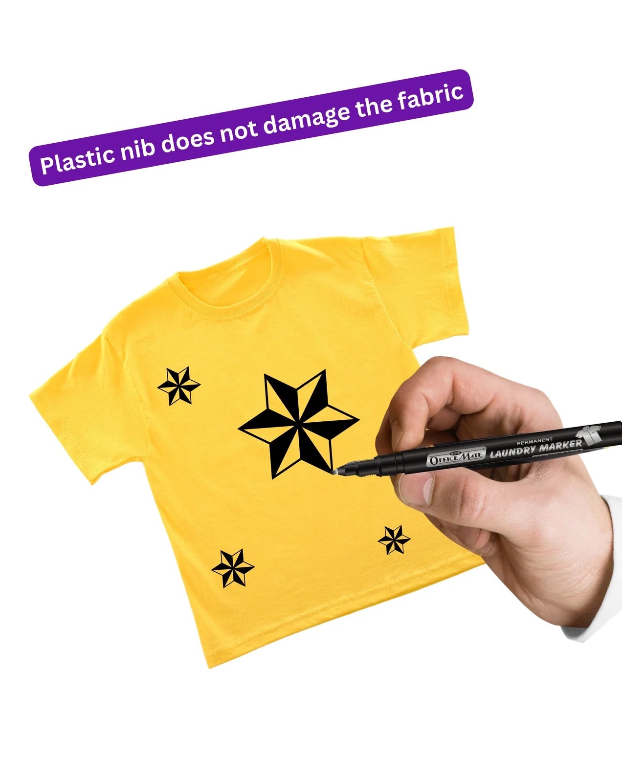 Fine Tip Laundry Markers (10pcs) – Permanent Ink, Non-Toxic, Fade-Resistant