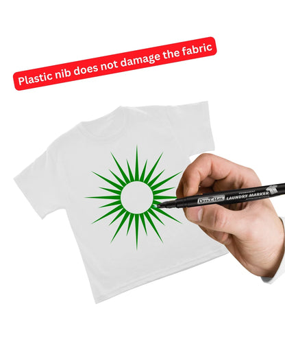 Fine Tip Laundry Markers (10pcs) – Permanent Ink, Non-Toxic, Fade-Resistant