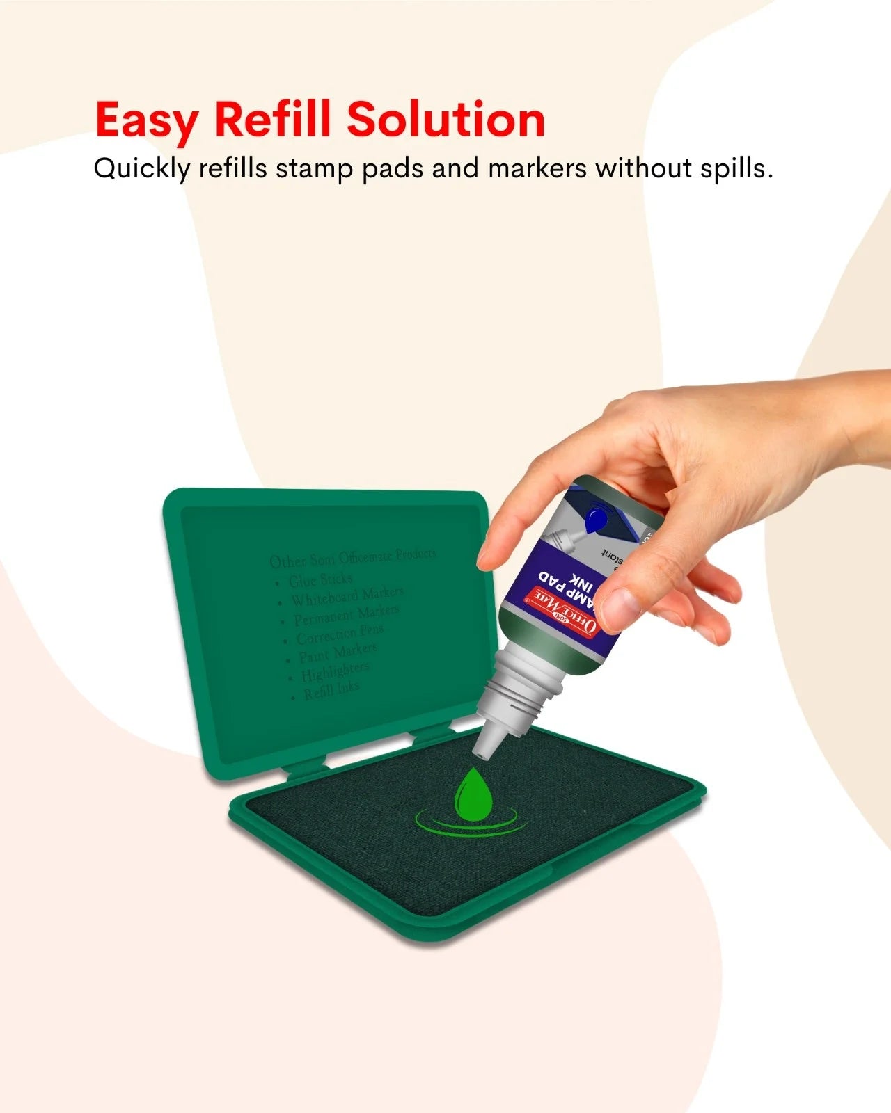 Stamp Pad – Green, Long-Lasting Impressions, Quick-Drying Ink for Any Project