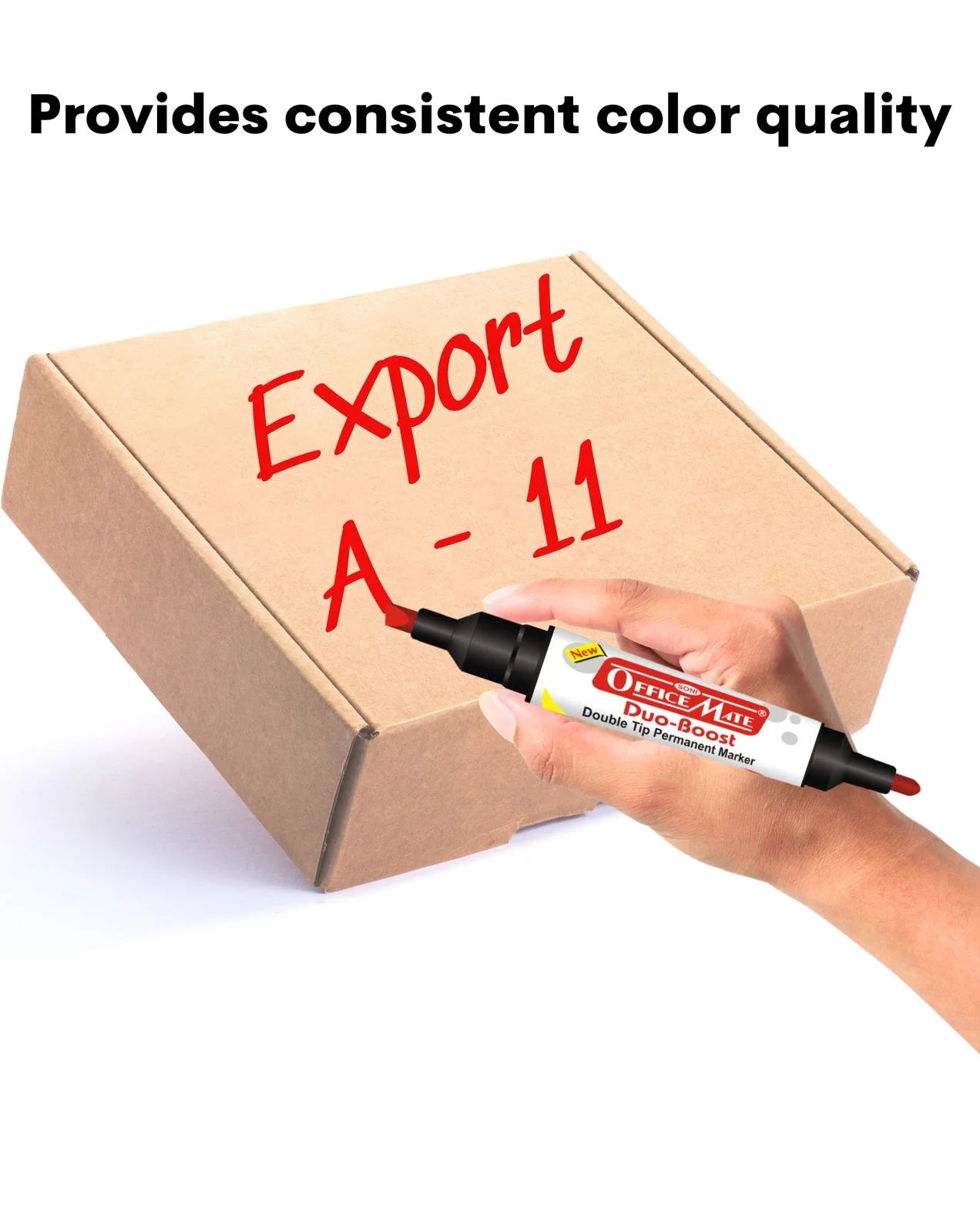 Permanent Marker Double Tip (Bullet + Chisel Tip) – Pack of 10, Quick-Drying, Multi-Surface Marker