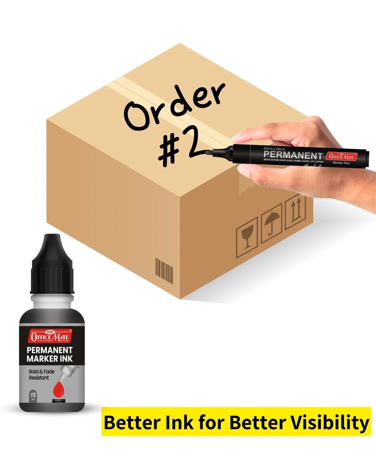 Permanent Markers (10 pcs), Versatile Use, Quick-Drying, Multi-Surface Markers