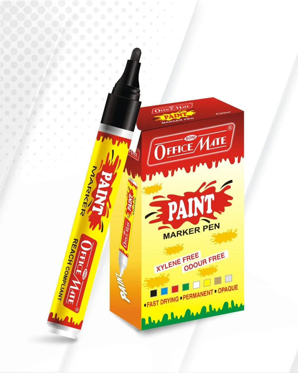 Paint Marker Regular Colors (10pcs) - Vibrant Colours, Non-Toxic, Multi surface usage
