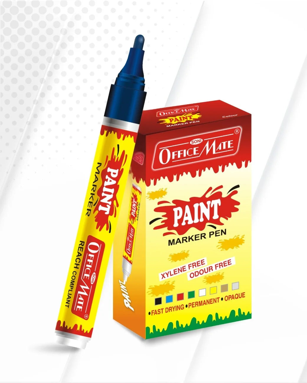 Paint Marker Regular Colors (10pcs) - Vibrant Colours, Non-Toxic, Multi surface usage