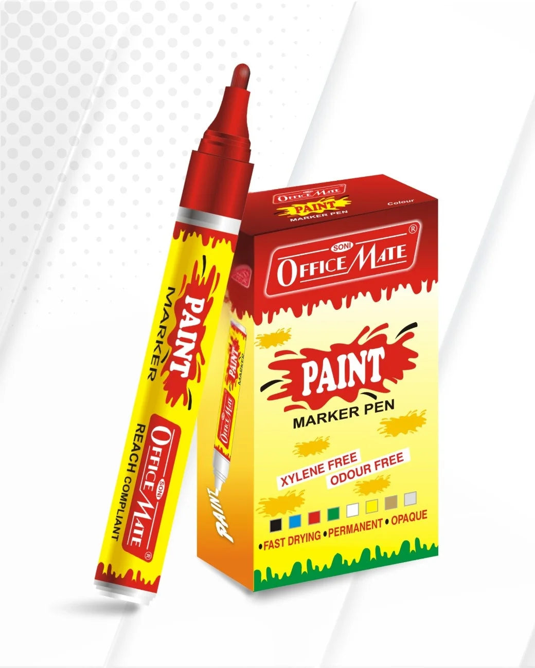 Paint Marker Regular Colors (10pcs) - Vibrant Colours, Non-Toxic, Multi surface usage