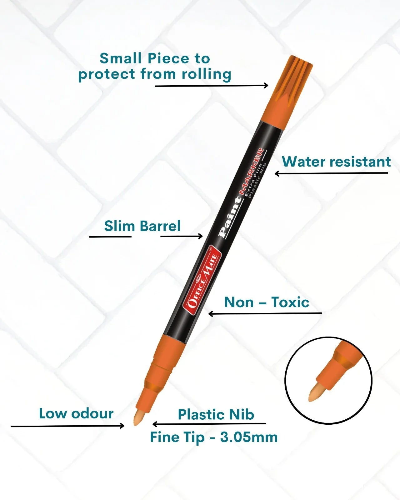 Fine Tip Paint Markers (10pcs), Vibrant Colours, Non-Toxic, Multi Surface Usage