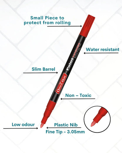 Fine Tip Paint Markers (10pcs), Vibrant Colours, Non-Toxic, Multi Surface Usage