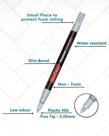 Fine Tip Paint Markers (10pcs), Vibrant Colours, Non-Toxic, Multi Surface Usage