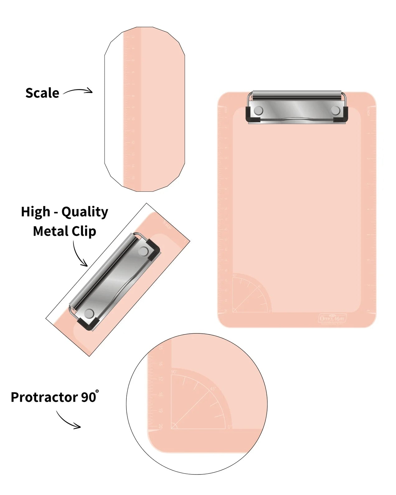 Small Exam Board (1pcs), Ideal for school, office