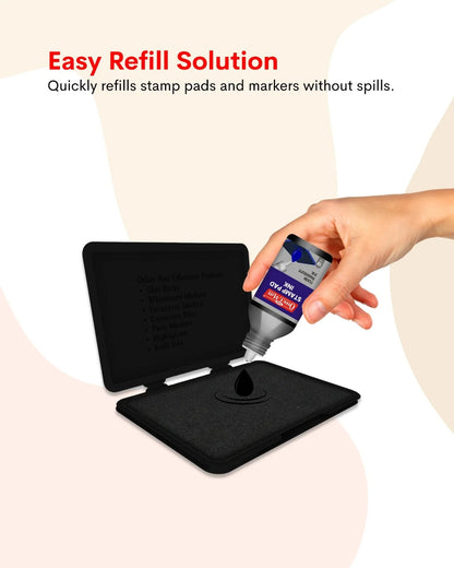 Stamp Pad Combo (4 Stamp Pads + 4 Inks), Long-Lasting Impressions, Quick-Drying Ink for Any Project