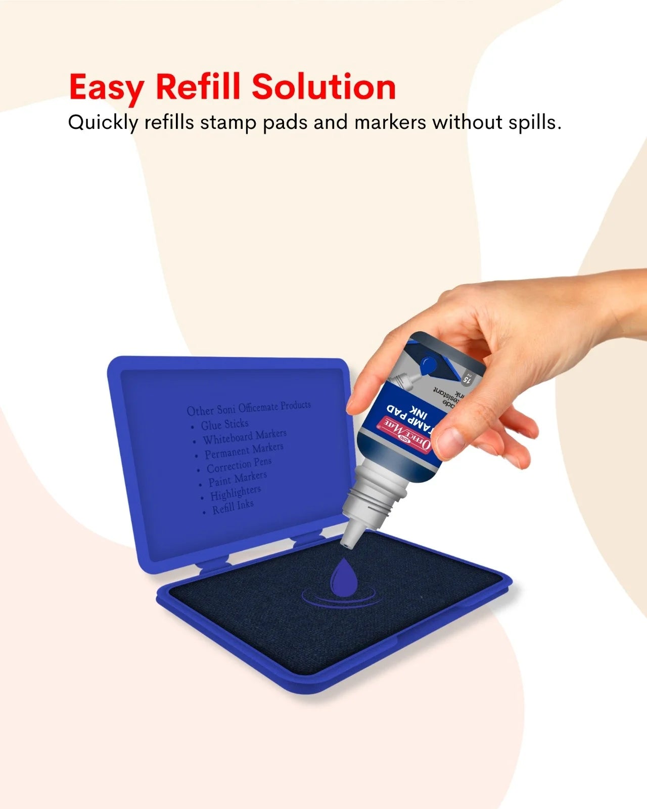 Stamp Pad Combo (4 Stamp Pads + 4 Inks), Long-Lasting Impressions, Quick-Drying Ink for Any Project