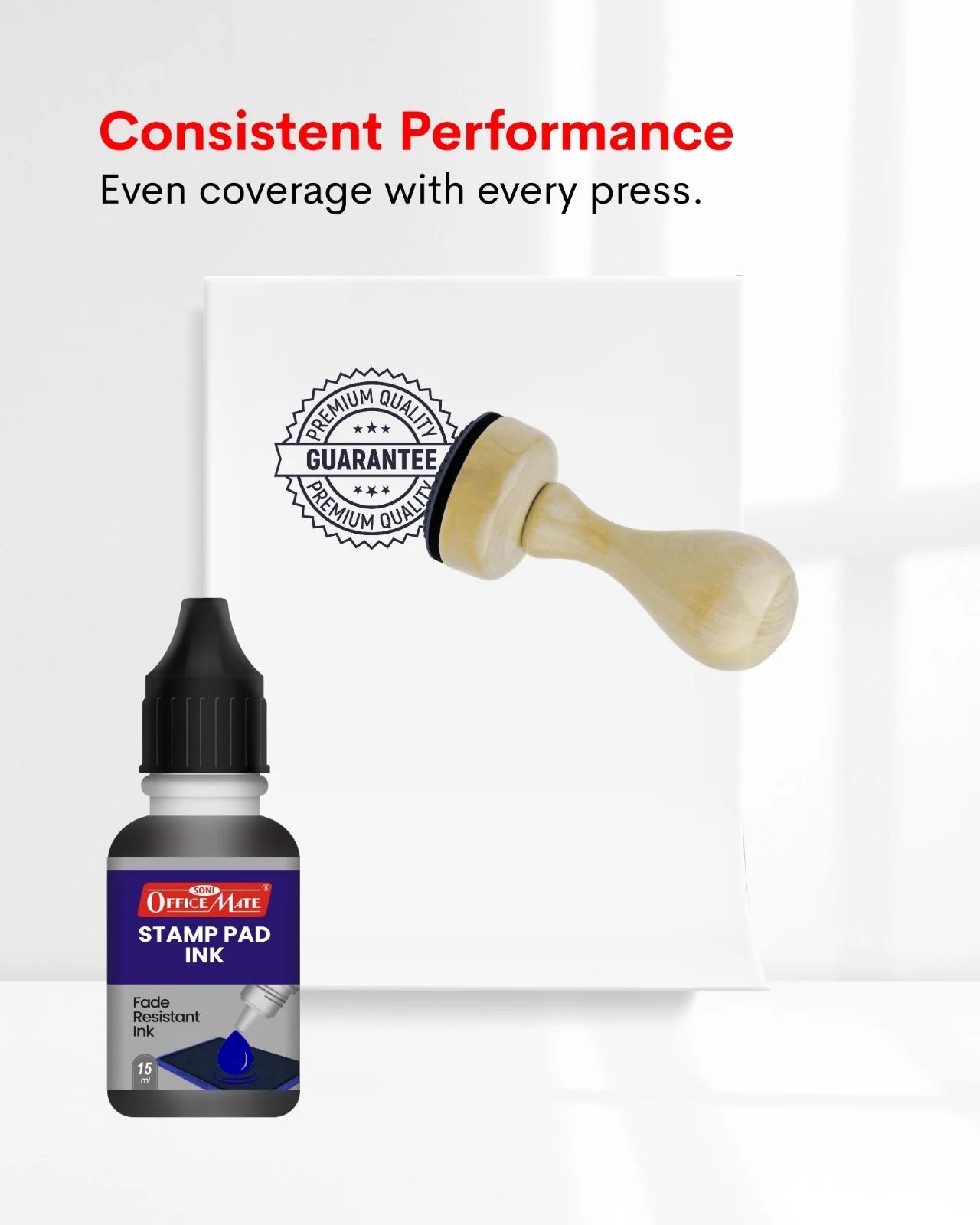 Stamp Pad Refill Ink – 15 ml, Long-Lasting Impressions, Quick-Drying Ink for Any Project