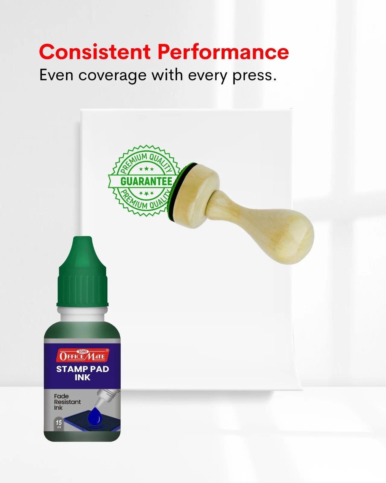 Stamp Pad Refill Ink – 15 ml, Long-Lasting Impressions, Quick-Drying Ink for Any Project