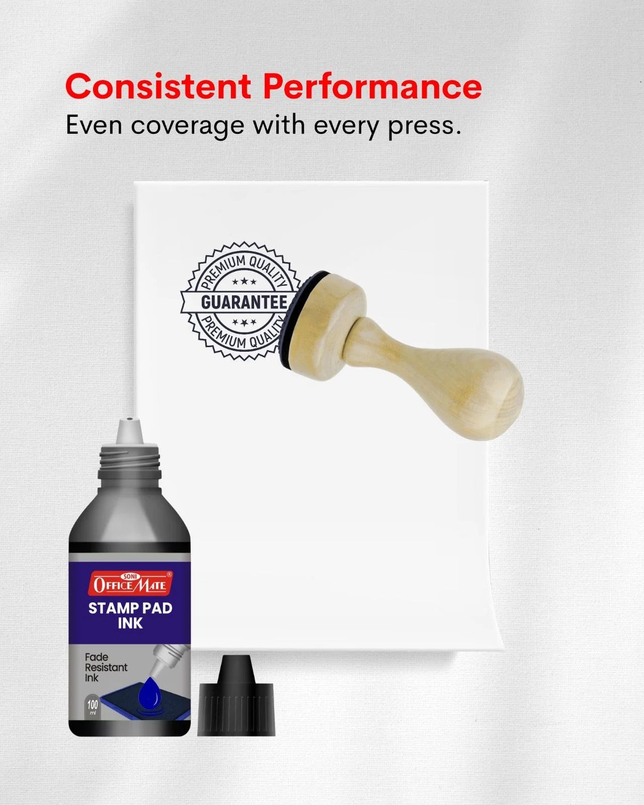 Stamp Pad Refill Ink – 100 ml, Long-Lasting Impressions, Quick-Drying Ink for Any Project