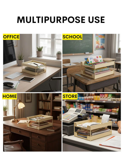 Two Compartment Office Tray – Compact Design, Lightweight, Versatile Use