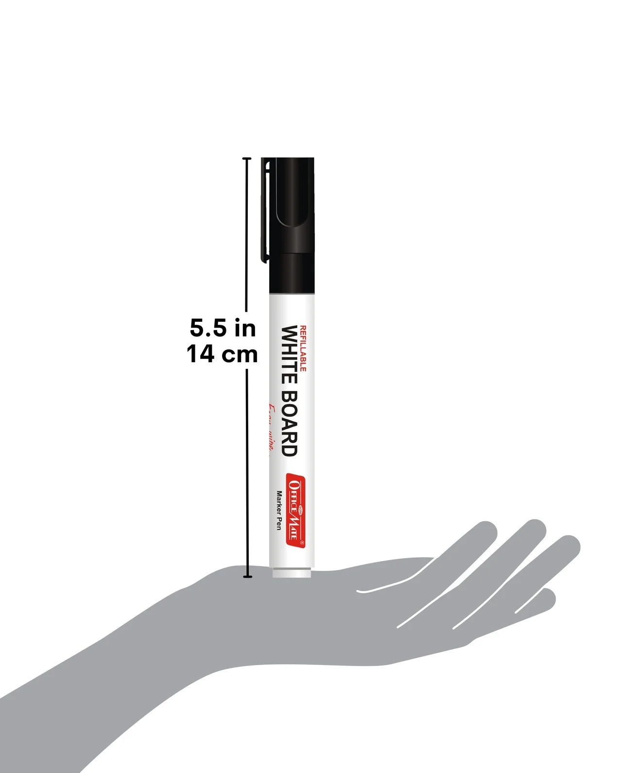 Whiteboard Marker (10 pcs), Vibrant Colours, Eco-friendly, Easy Wipe