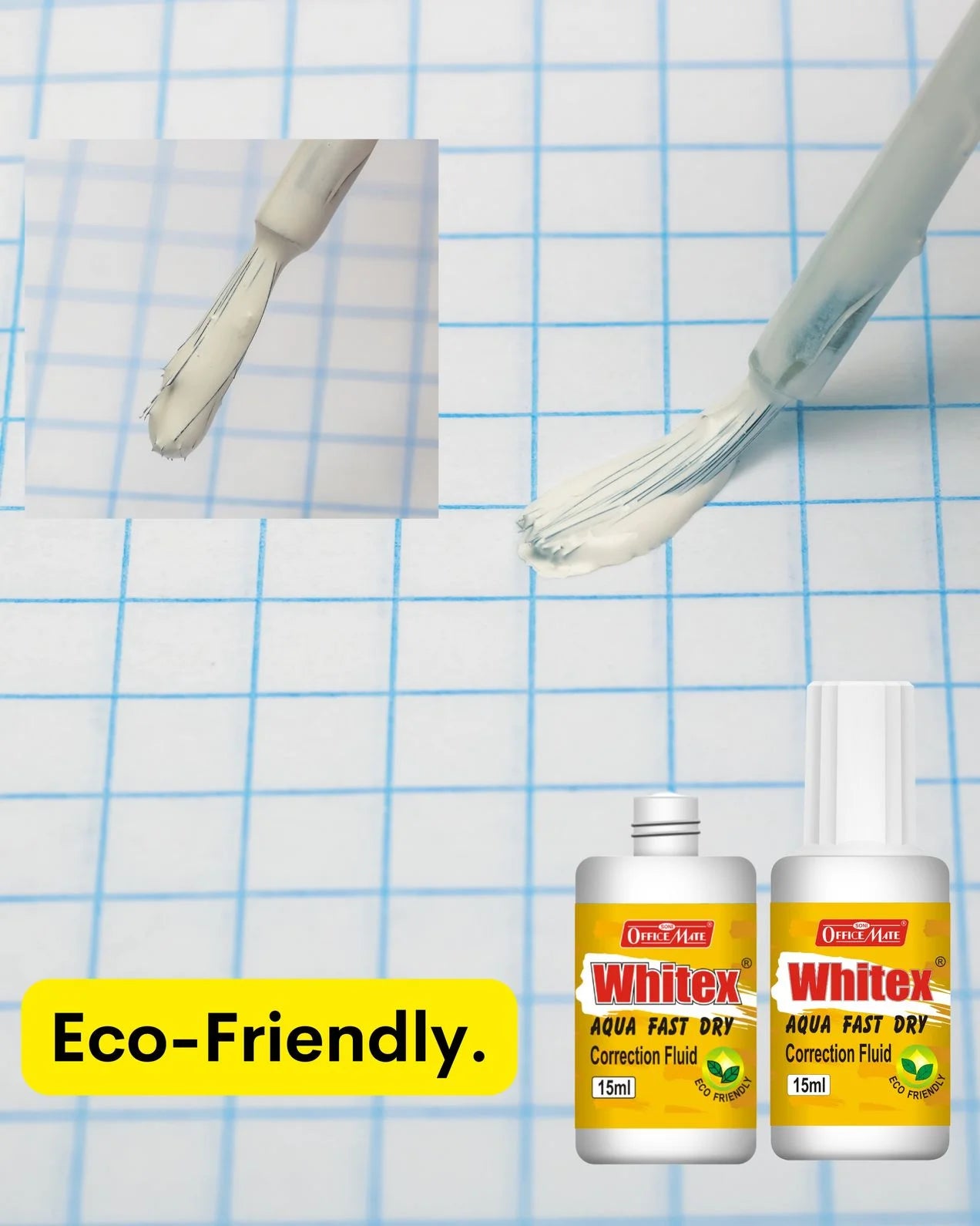 Whitex Correction Fluid (15ml) – Pack of 12, Instant Drying, Eco-Friendly