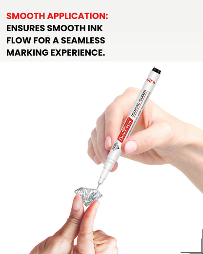 Diamond Marker (10pcs), Ultra-Fine 0.05 mm Tip for Precision Marking on Diamond & Glass, Permanent, Fade-Resistant, Smooth Application