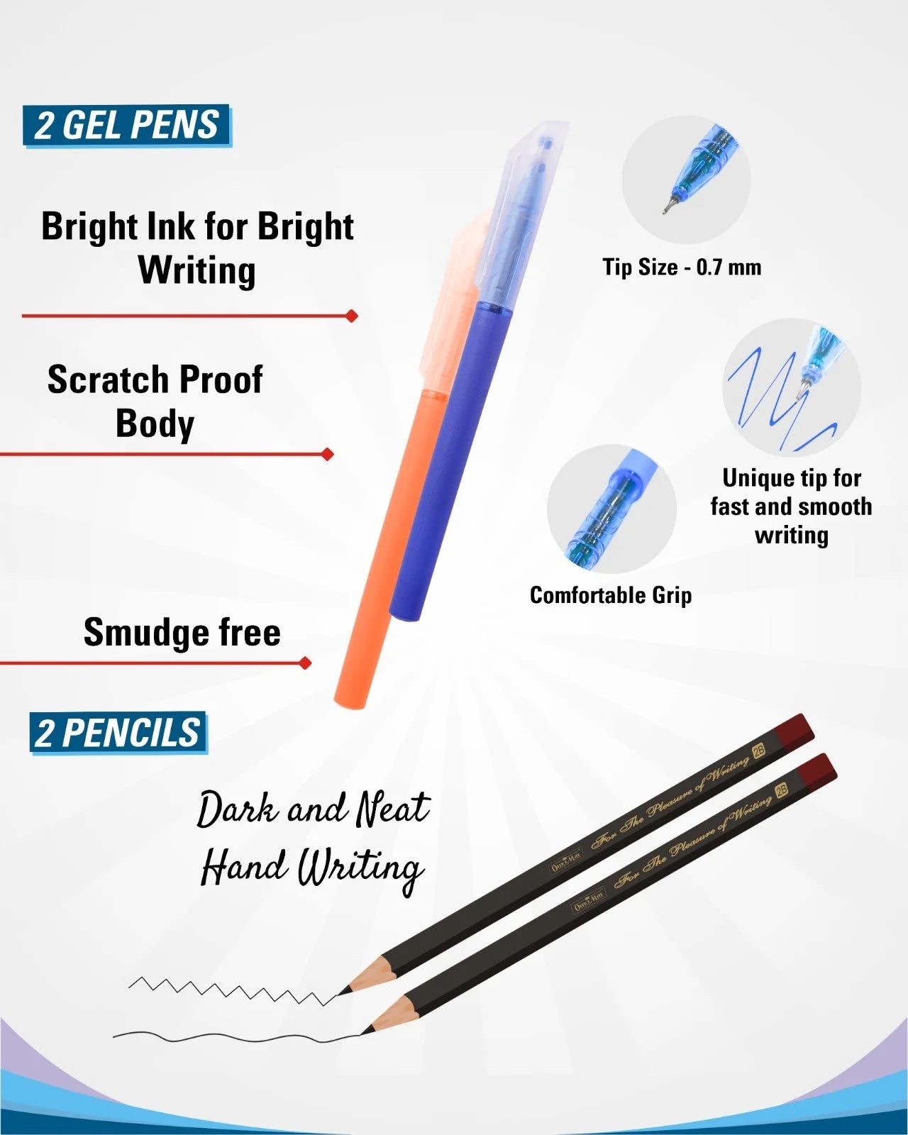 Executive Kit, Assorted 14 Stationery Items, Perfect for Home, School, and Office